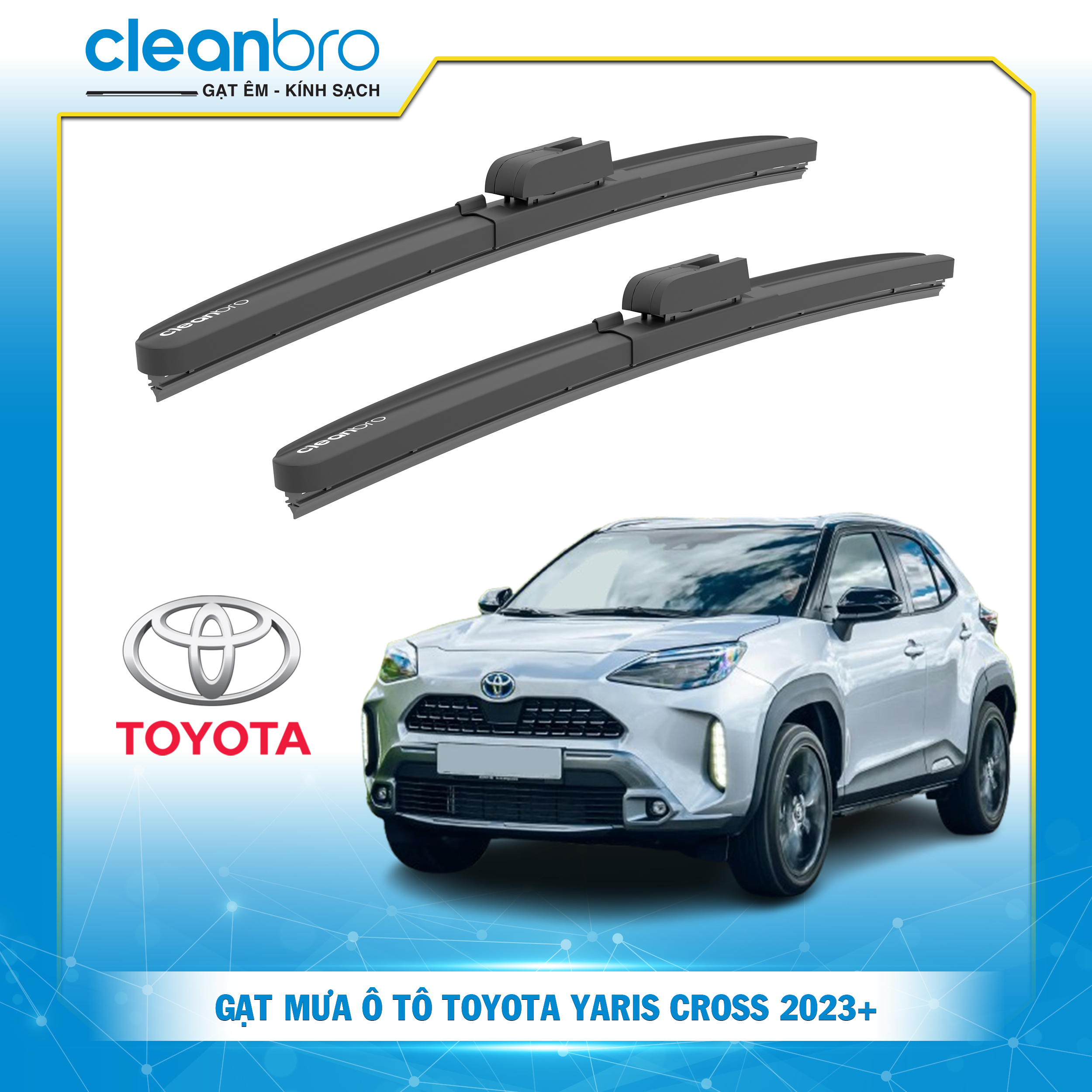 Gạt mưa ô tô hiệu ứng lá sen Toyota Yaris Cross [2023+]